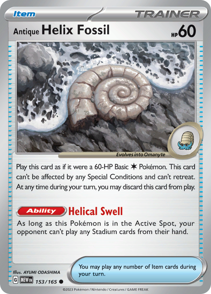 fossil pokemon card set Mysterious Fossil - Fossil