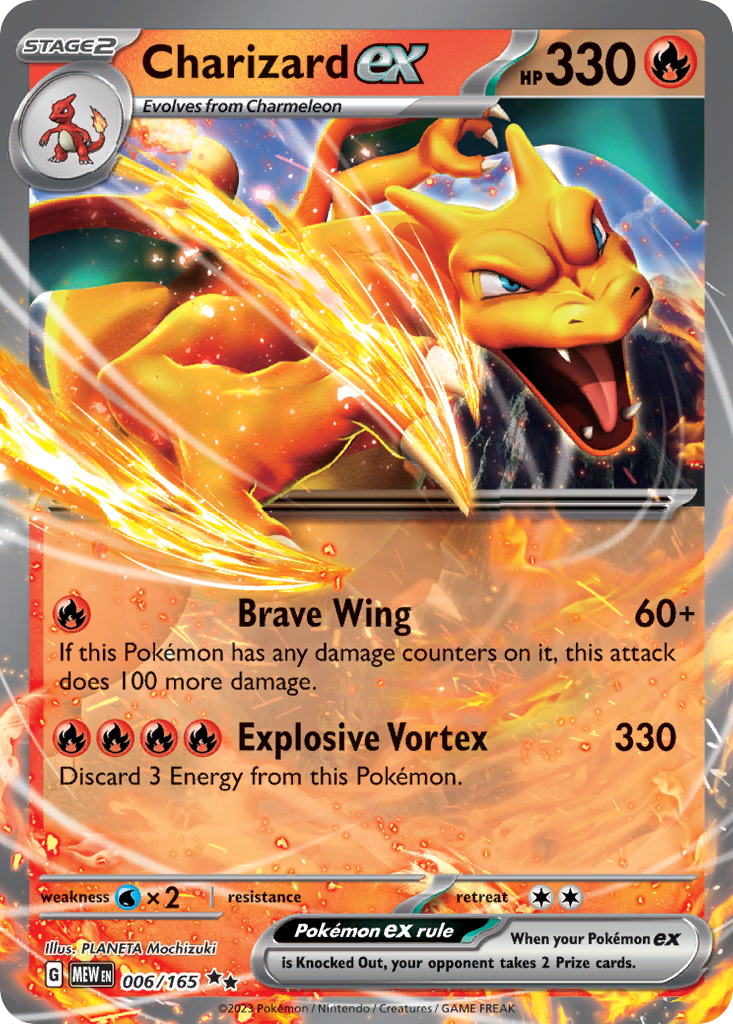 151 Set Charizard EX #6/165