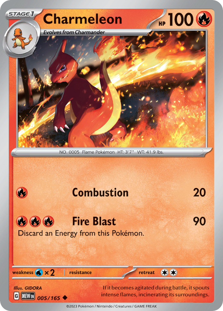 151 Set Charmeleon #5/165