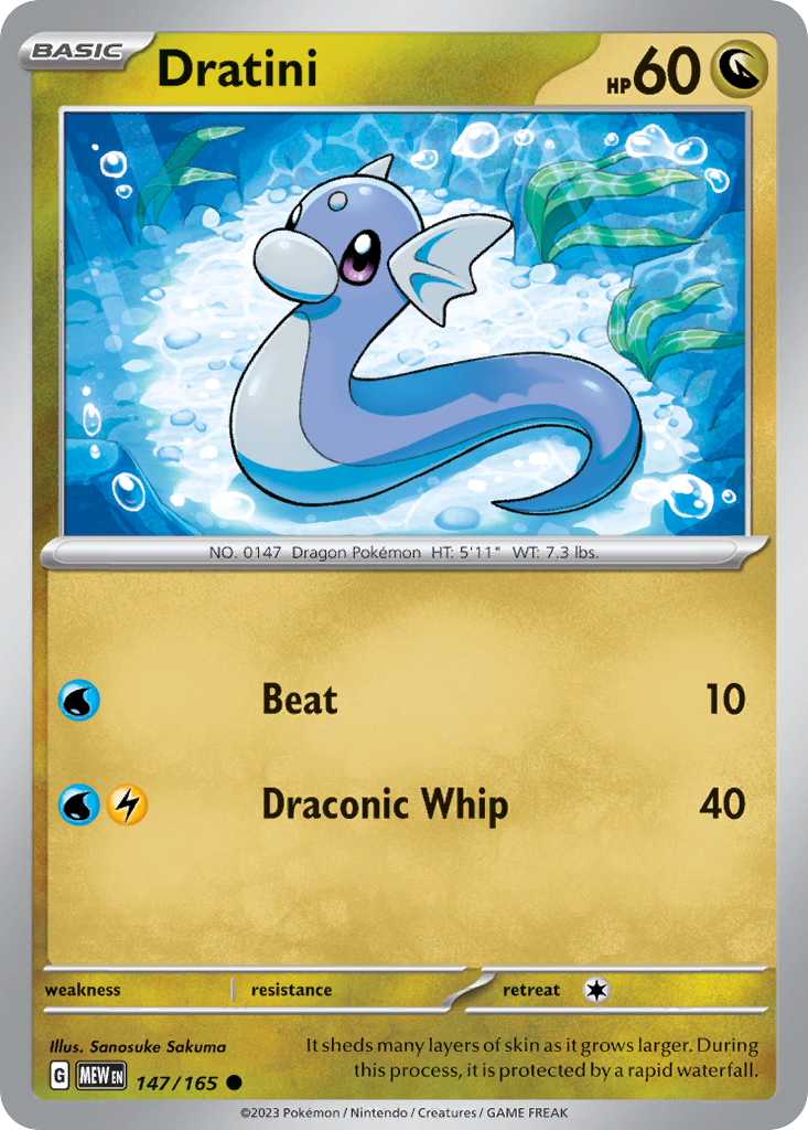 151 Set Dratini #147/165 –
