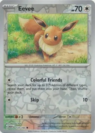 151 Set Eevee #133/165 reverse holo – Kaartenverzamelen.nl