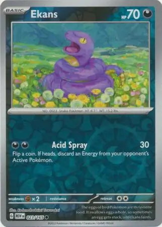 151 Set Ekans #23/165 reverse holo
