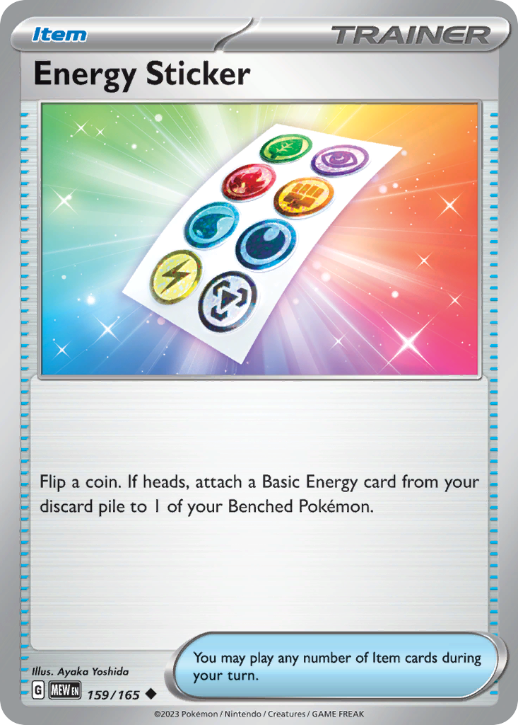 151 Set Energy Sticker #159/165