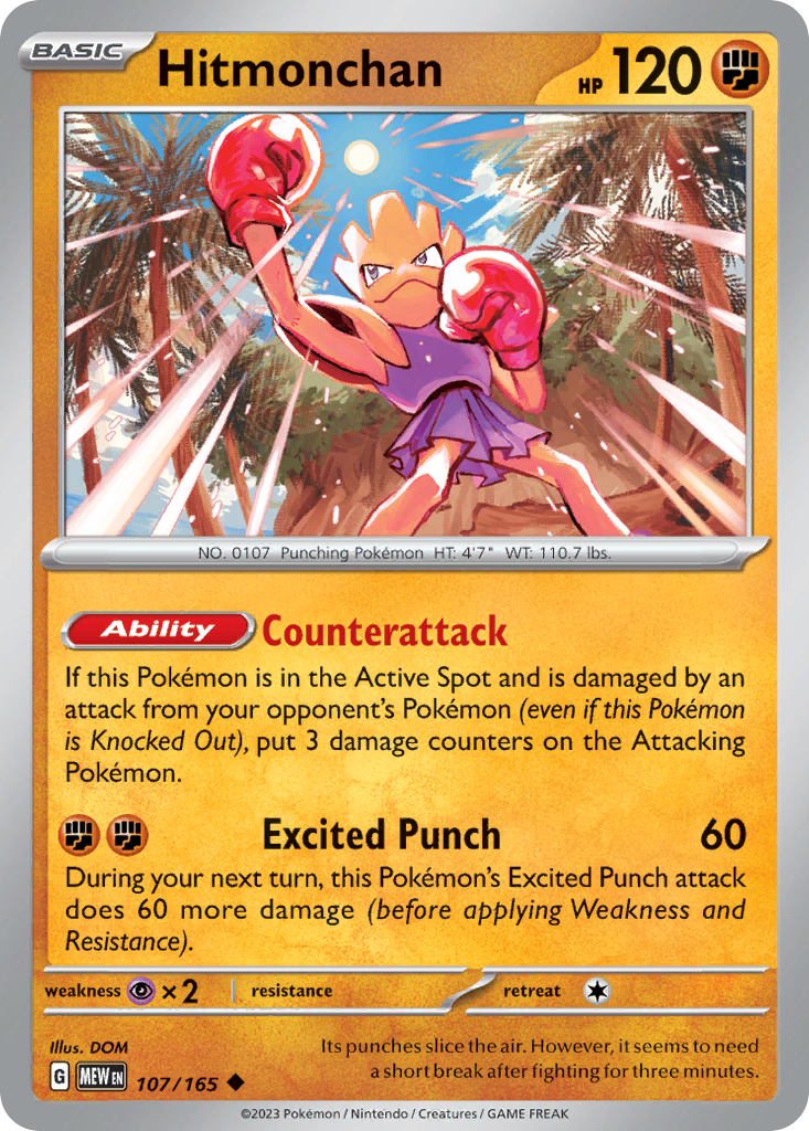 151 Set Hitmonchan #107/165