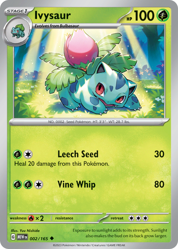 151 Set Ivysaur #2/165
