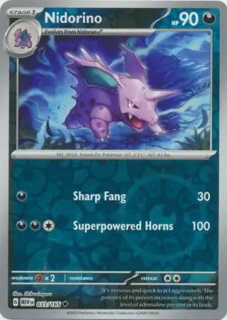 151 Set Nidorino #33/165 reverse holo
