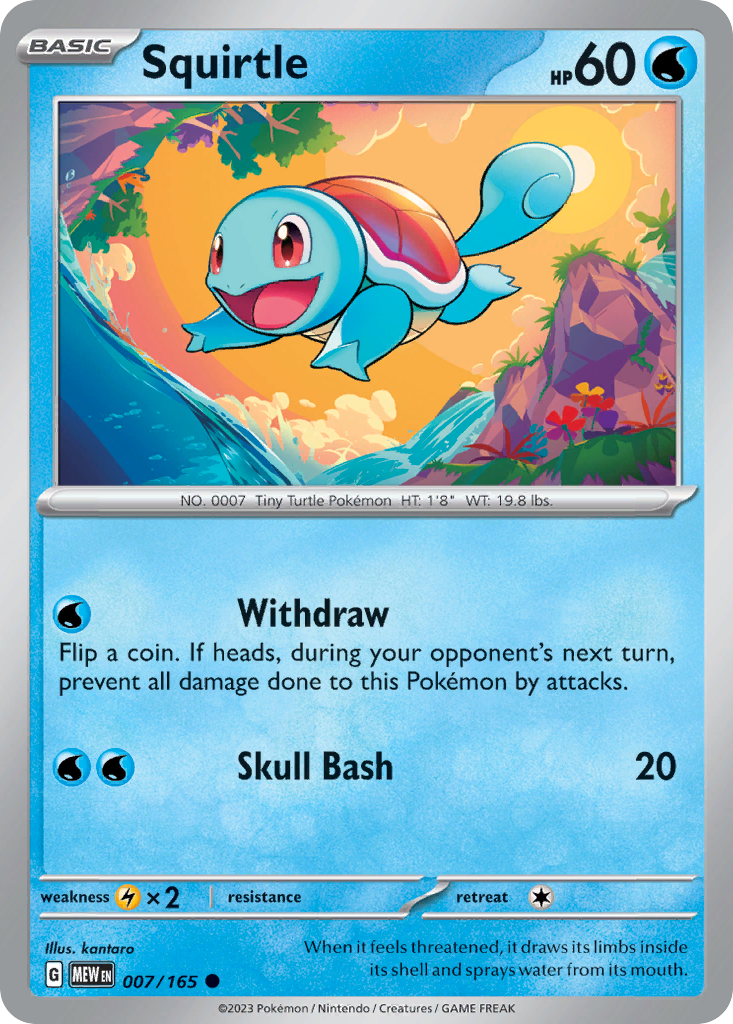 151 Set Squirtle #7/165