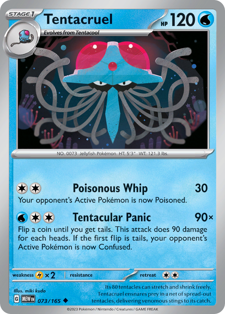 what pokemon set has 73 cards 151 Set Tentacruel #73/165 – Kaartenverzamelen.nl