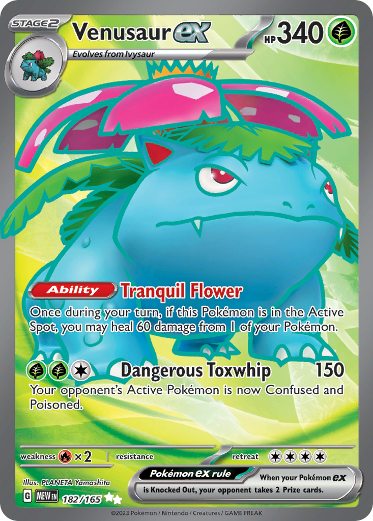 151 Set Venusaur EX #182/165 –