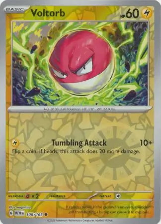 151 Set Voltorb #100/165 reverse holo