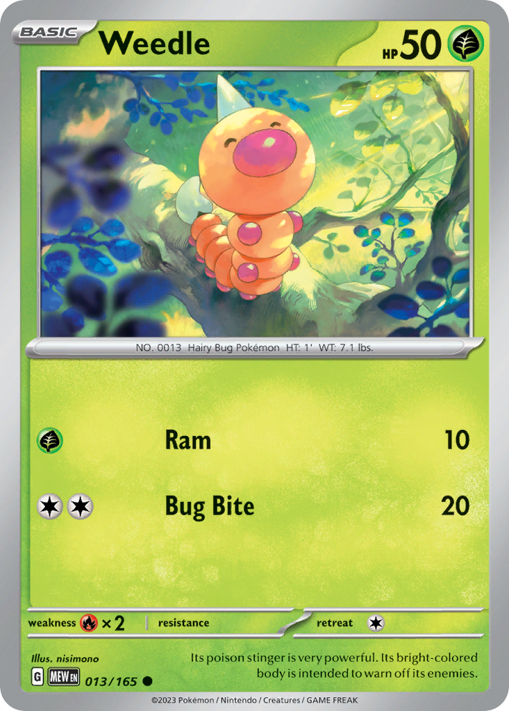 151 Set Weedle #13/165