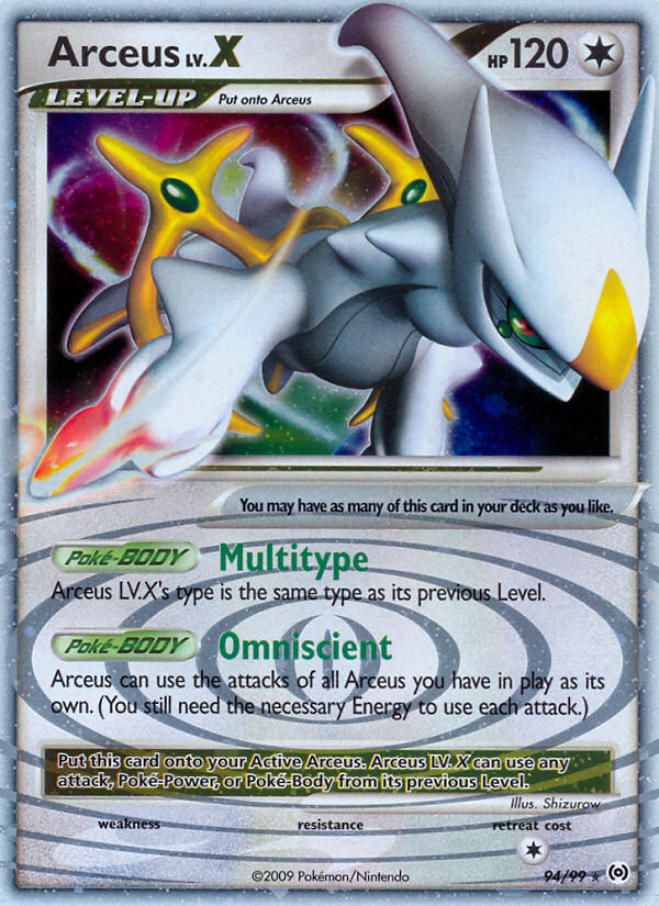 Arceus Set Arceus LV. X #94/99