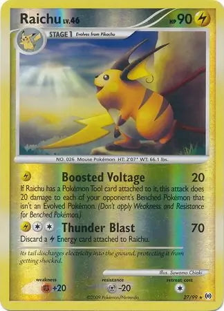 Arceus Set Raichu #27/99 reverse holo