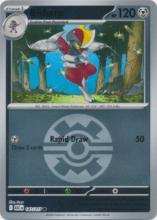 Ascended Heroes Bisharp #147/217 Pokeball Reverse Holo