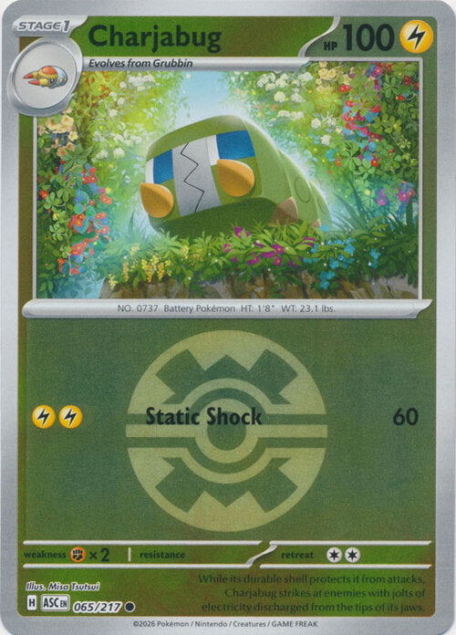 Ascended Heroes Charjabug #065/217 Pokeball Reverse Holo