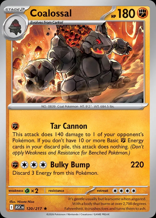 Ascended Heroes Holo Coalossal #120/217 –