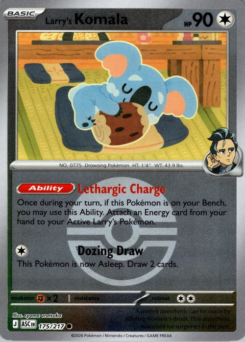 Ascended Heroes Larry’s Komala #175/217 Pokeball Reverse Holo