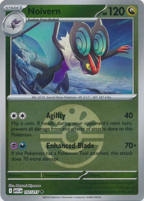 Ascended Heroes Noivern #157/217 Pokeball Reverse Holo