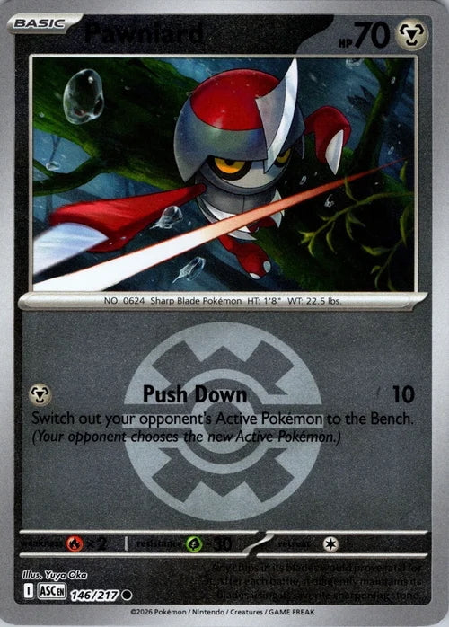 Ascended Heroes Pawniard #146/217 Pokeball Reverse Holo