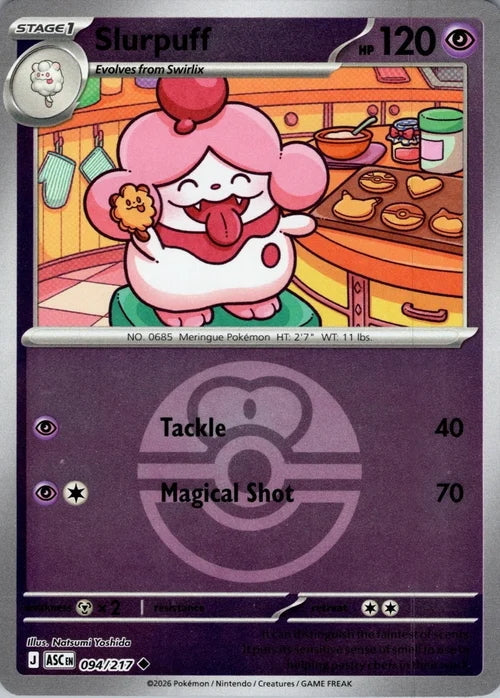 Ascended Heroes Slurpuff #094/217 Pokeball Reverse Holo