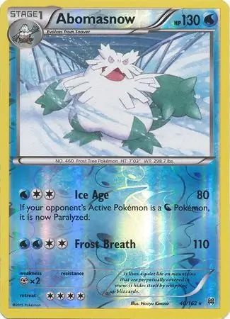 BREAKthrough Abomasnow #40/162 reverse holo