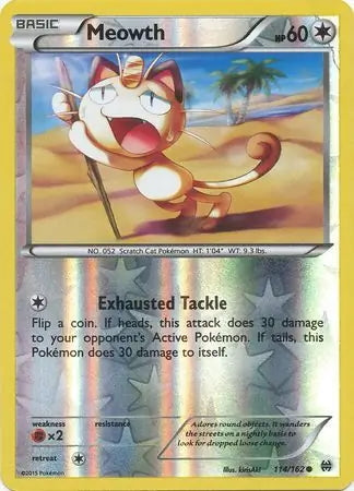 BREAKthrough Meowth #114/162 reverse holo