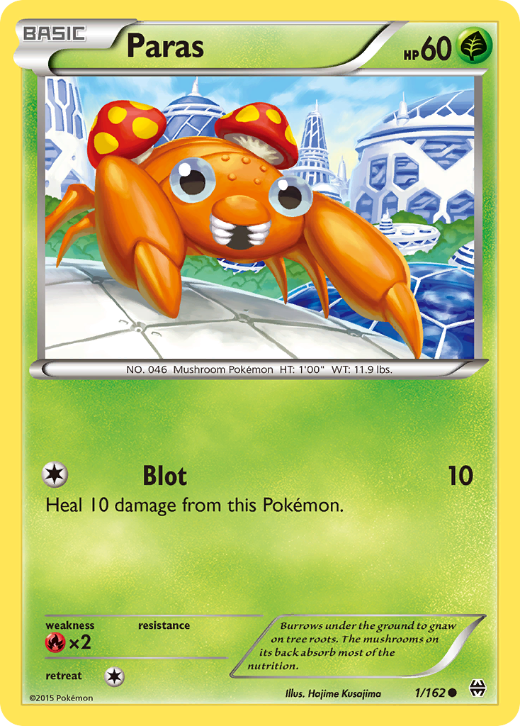 pokemon cards breakthrough BREAKthrough Paras #1/162 – Kaartenverzamelen.nl
