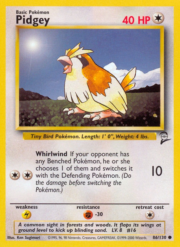Base Set 2 Pidgey #86/130