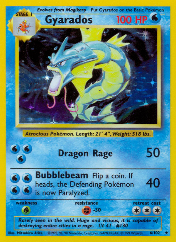 Base set Holo Gyarados #6/102 unlimited