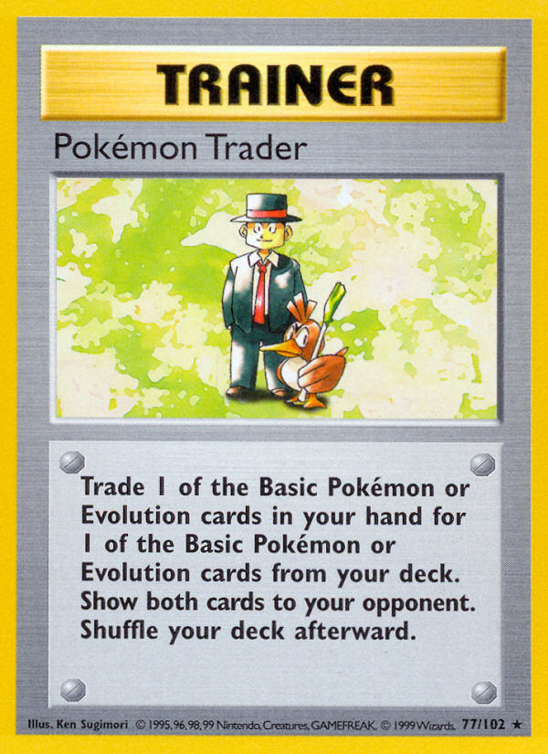 Base set Pokémon Trader #77/102 shadowless