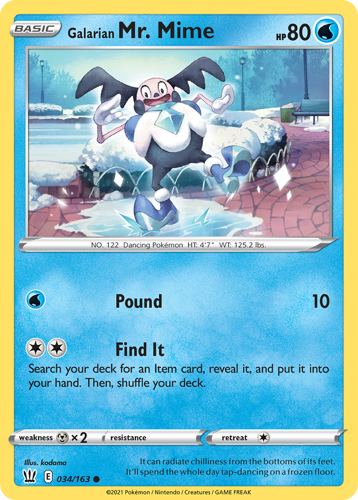 Battle Styles Galarian Mr. Mime #34/163 –