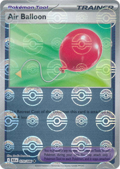 Black Bolt Air Balloon #79/86 Pokeball Holo