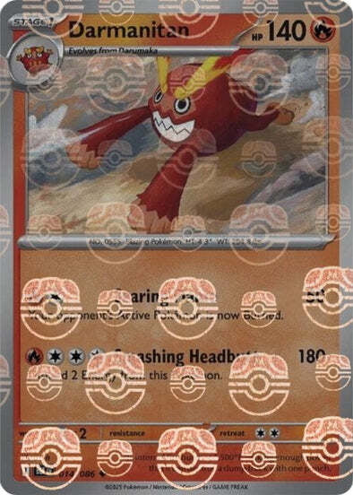 Black Bolt Darmanitan #14/86 Masterball Holo