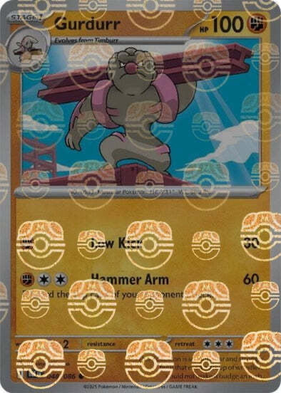 Black Bolt Gurdurr #48/86 Masterball Holo