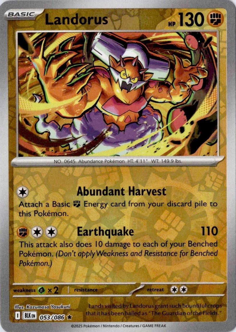 Black Bolt Landorus #53/86 reverse holo