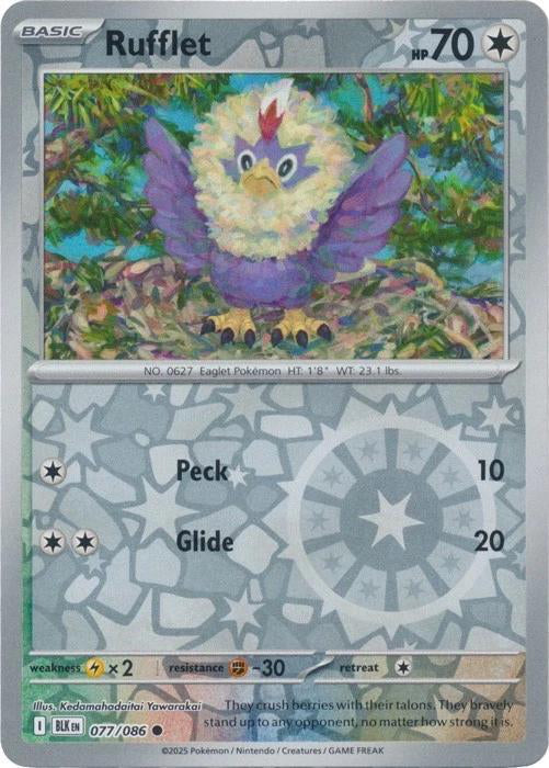Black Bolt Rufflet #77/86 reverse holo