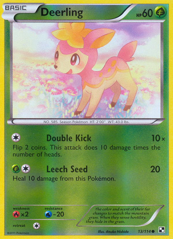 Black & White Deerling #13/114 reverse holo
