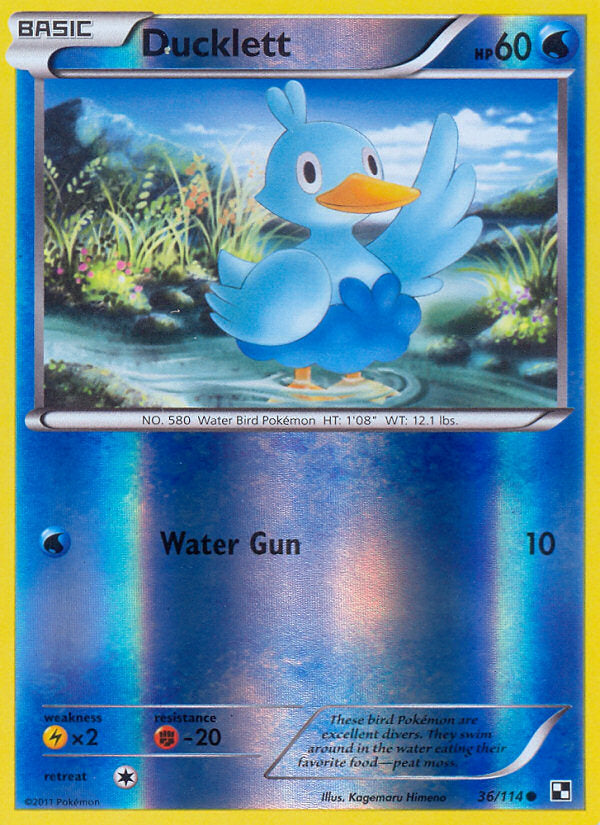 Black & White Ducklett #36/114 reverse holo