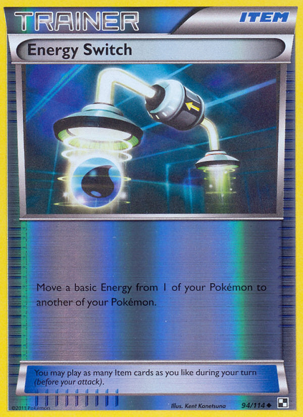 Black & White Energy Switch #94/114 reverse holo