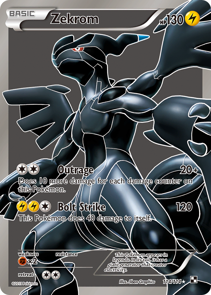 Black & White Holo Zekrom #114/114
