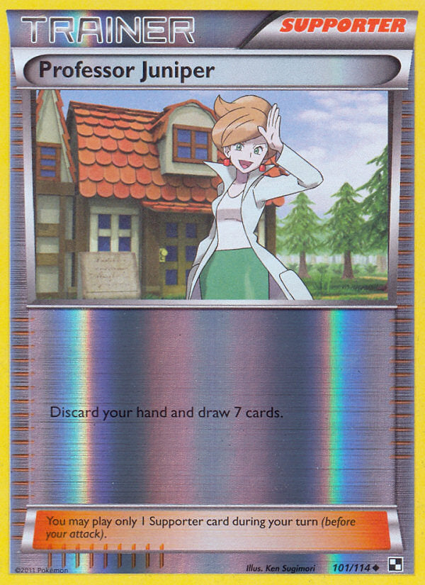 Black & White Professor Juniper #101/114 reverse holo –