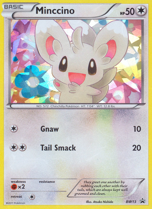 cracked ice pokemon cards Black & White Promo Cracked Ice Holo Minccino #13 – Kaartenverzamelen.nl