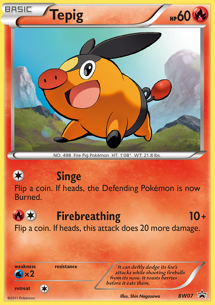 shiny tepig pokemon card Black & White Promo #7 – Size:Deck 1 Royal Blood Booster Pack Base Set Type DON!! Card (Alternate Art)