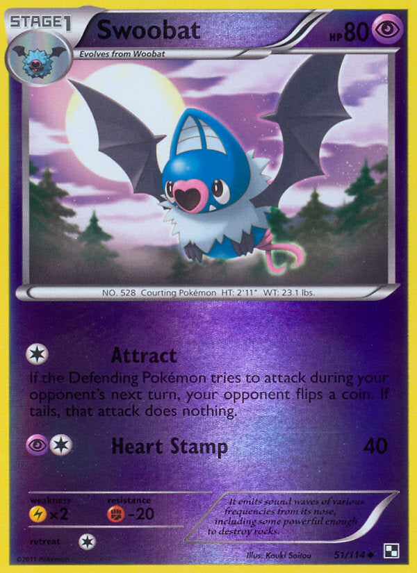 Black & White Swoobat #51/114 reverse holo – Kaartenverzamelen.nl