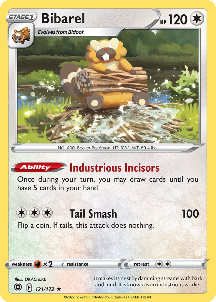 Brilliant Stars Non - Holo Bibarel #121/172