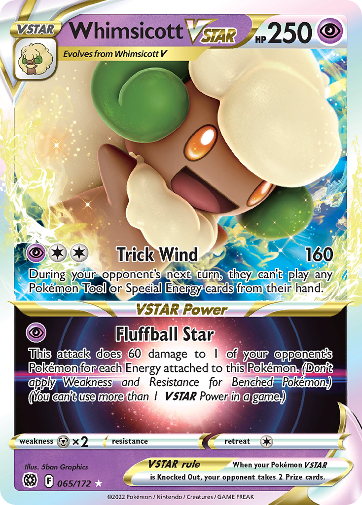 Brilliant Stars Whimsicott VSTAR #65/172