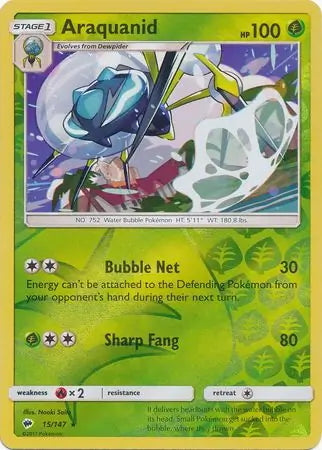 Burning Shadows Araquanid #15/147 reverse holo