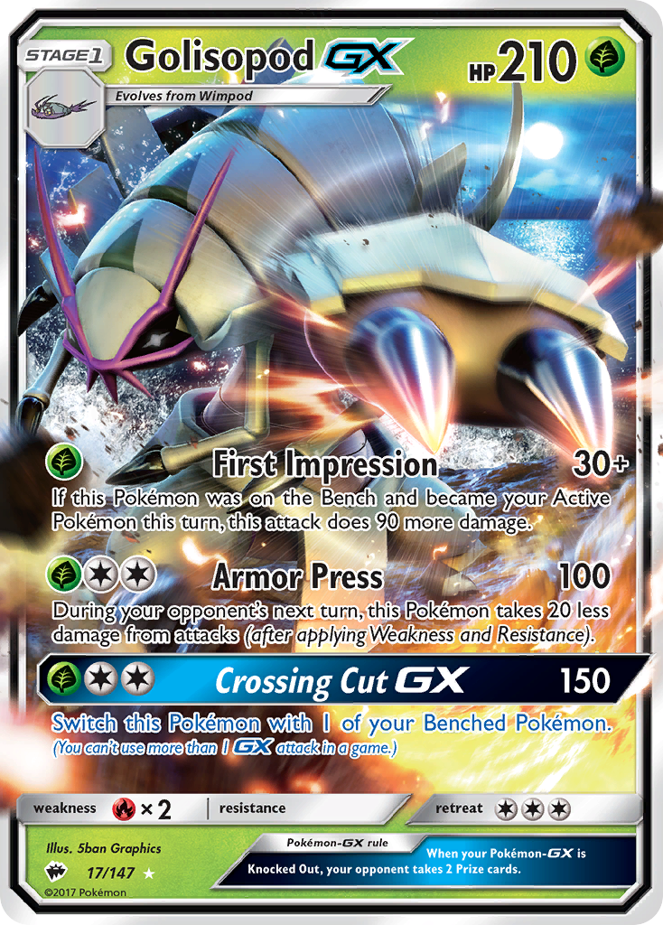 Burning Shadows Golisopod GX #17/147