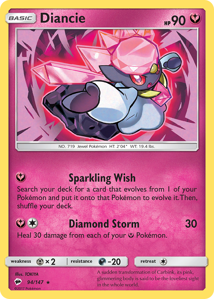 Burning Shadows Holo Diancie #94/147