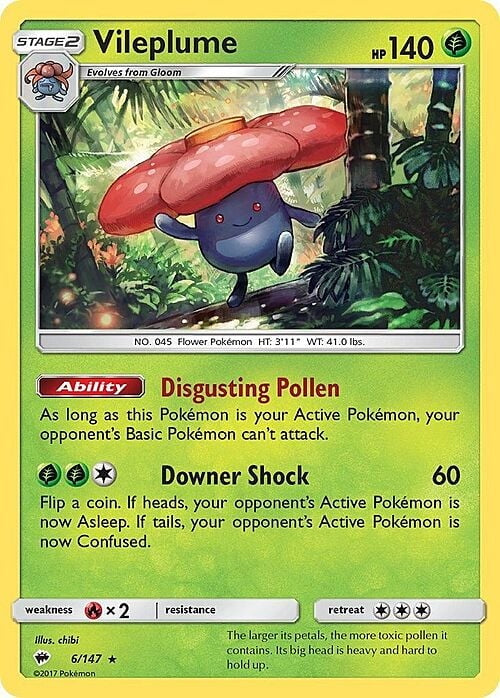 Burning Shadows Holo Vileplume #6/147